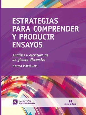 cover image of Estrategias para comprender y producir ensayos